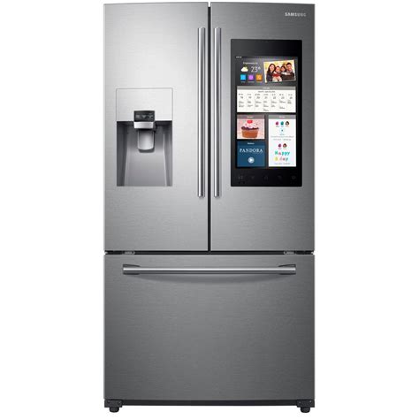 A revolution in convenience and design, the concealed Beverage Center features both a water dispenser and AutoFill Water Pitcher. . Home depot samsung refrigerator